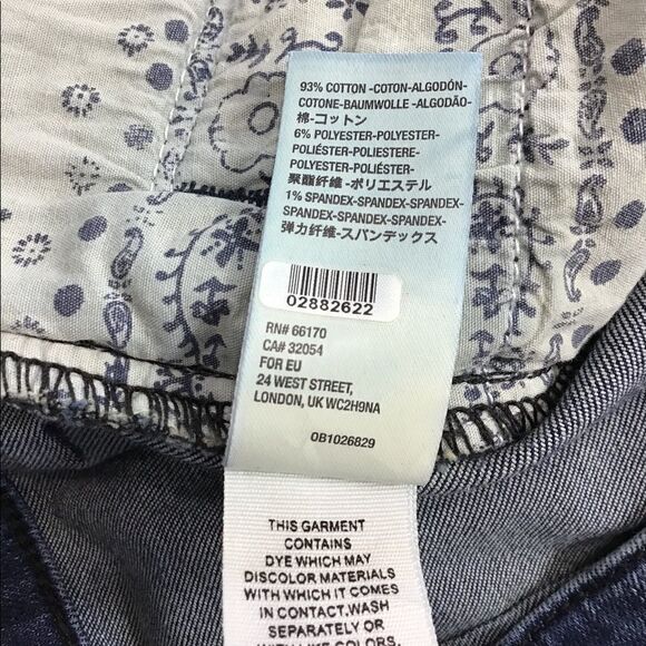 Free People Blue Jet Low Rise Skinny Jeans Size 30 - Picture 10 of 11